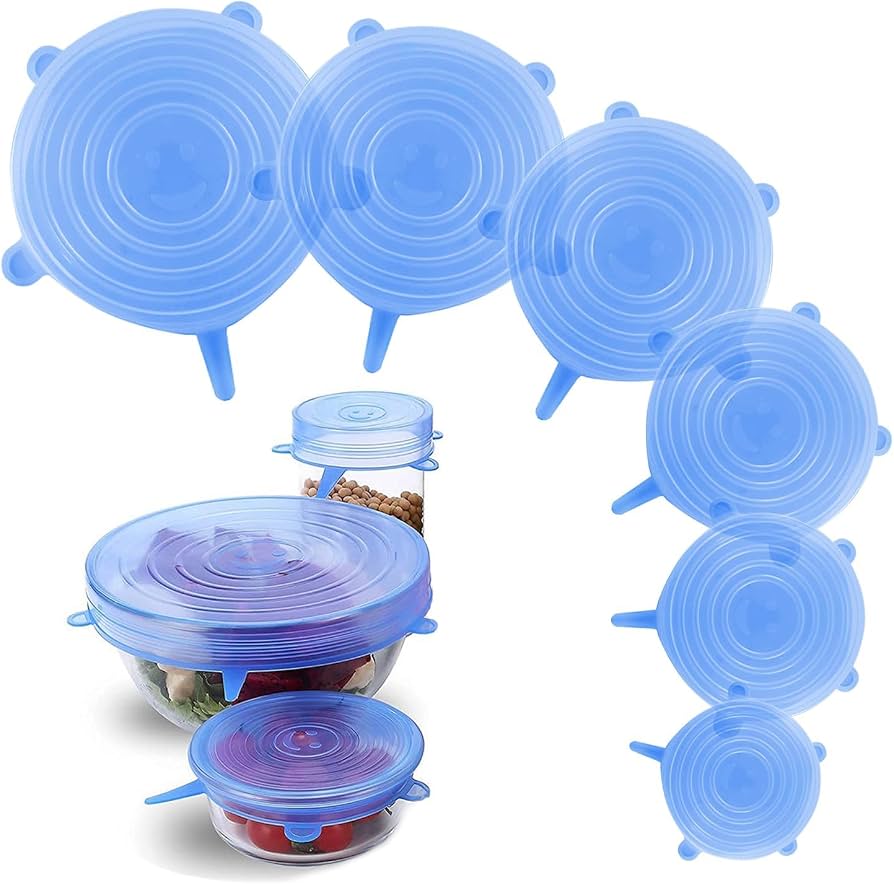Reusable Silicone Stretch Lids – 6 Pack