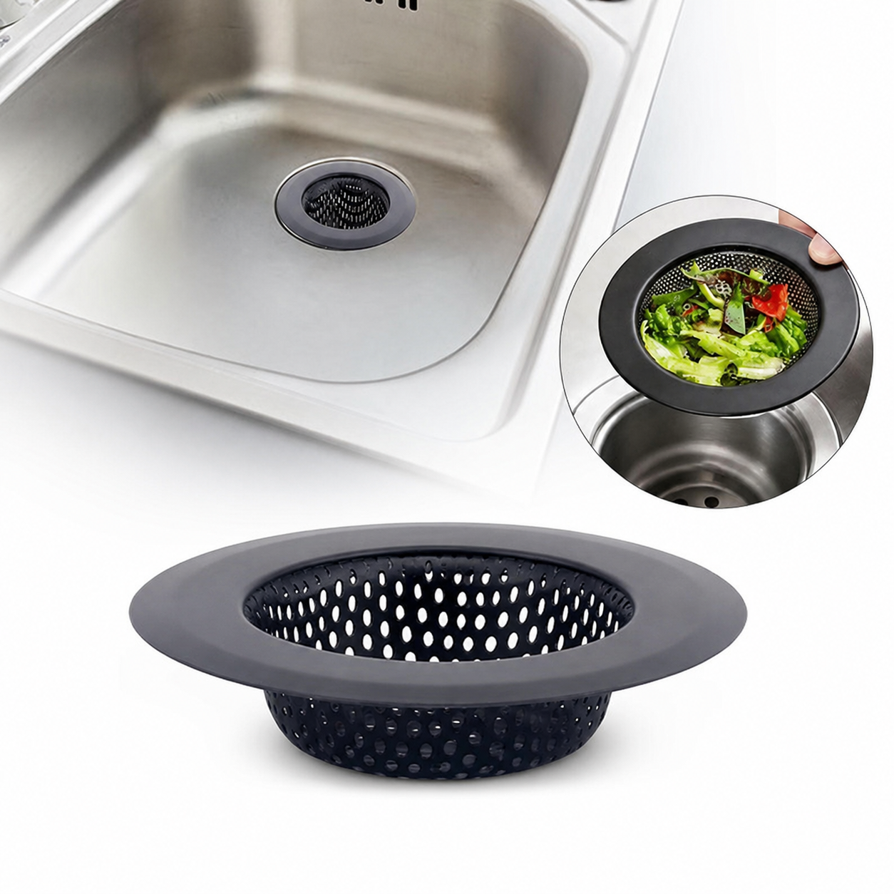 Stainless Steel Sink Strainer – Anti-Clog Mesh Drain Filter