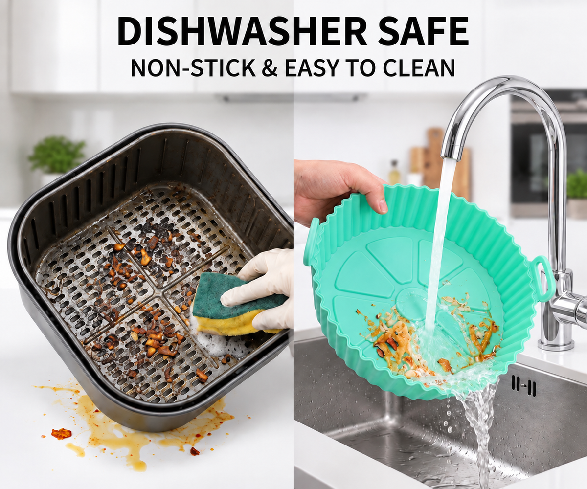 Suelyn Living Silicone Air Fryer Liners, 4 Pack