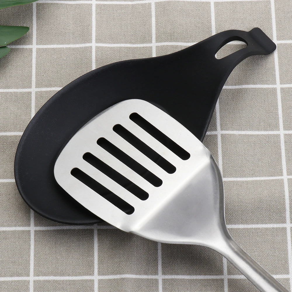 Silicone Spoon & Utensil Rest – Heat Resistant Kitchen Counter Holder