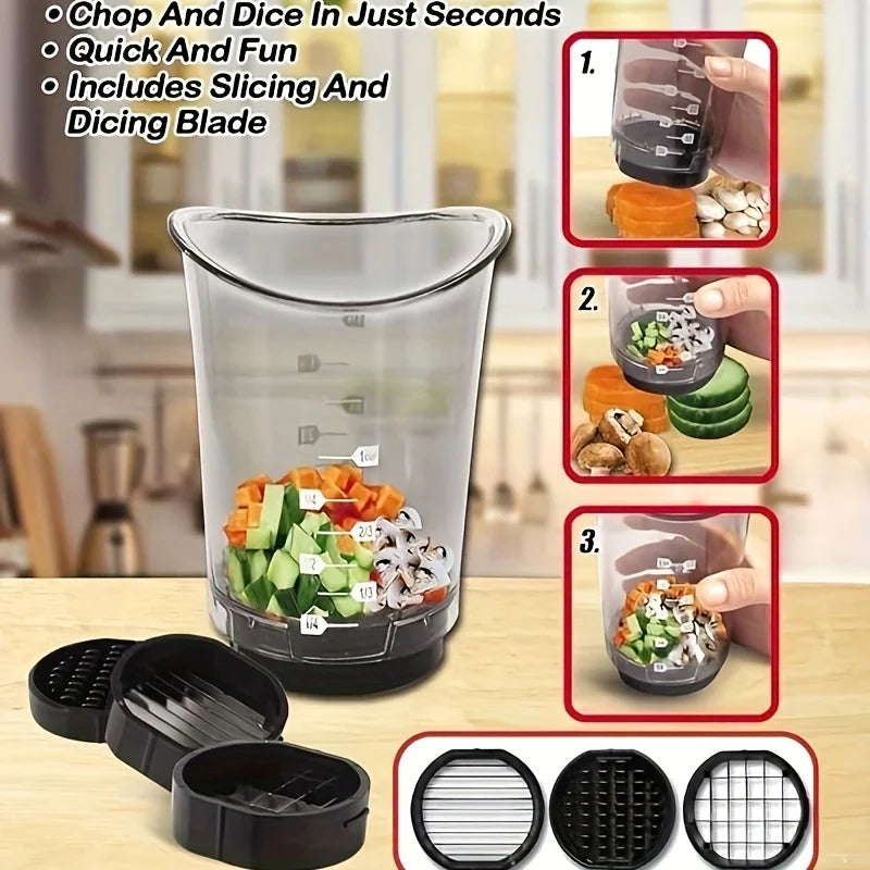 Vegetable & Fruit Slicer Cup – Easy Kitchen Food Cutter