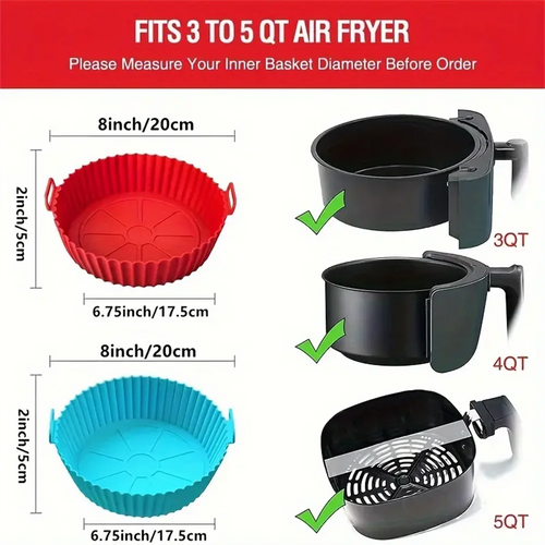 4 Pack Easy-Clean Air Fryer Liners