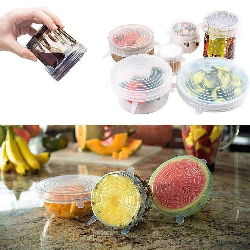6-Piece Reusable Silicone Stretch Lids