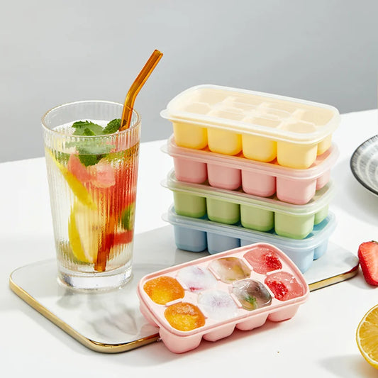 Silicone Ice Cube Tray with Lid – 8 Cavity