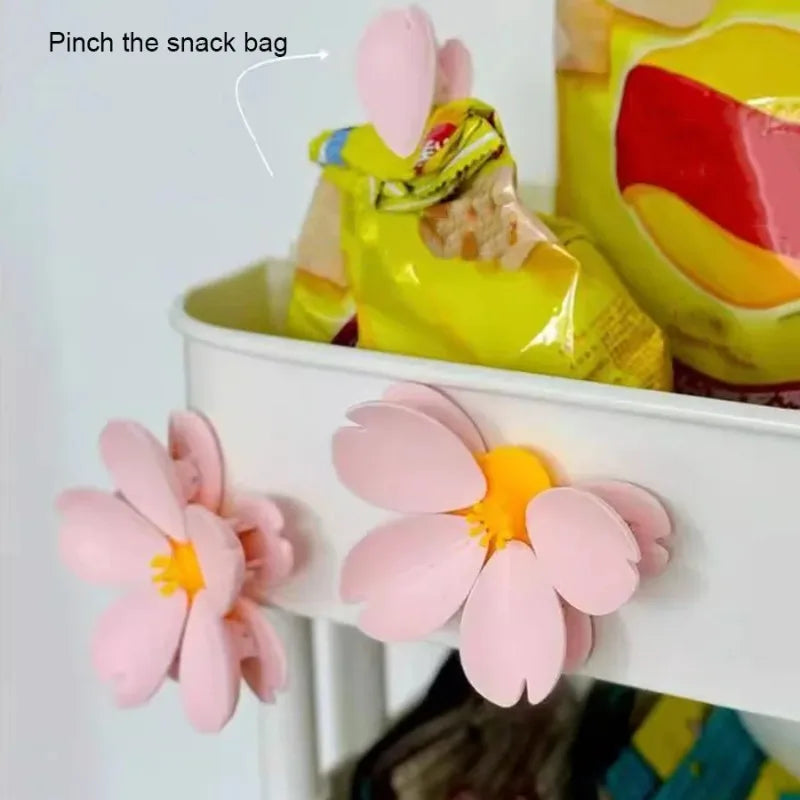 Magnetic Flower Fridge Clips – Food Bag Sealer & Kitchen Storage Clip