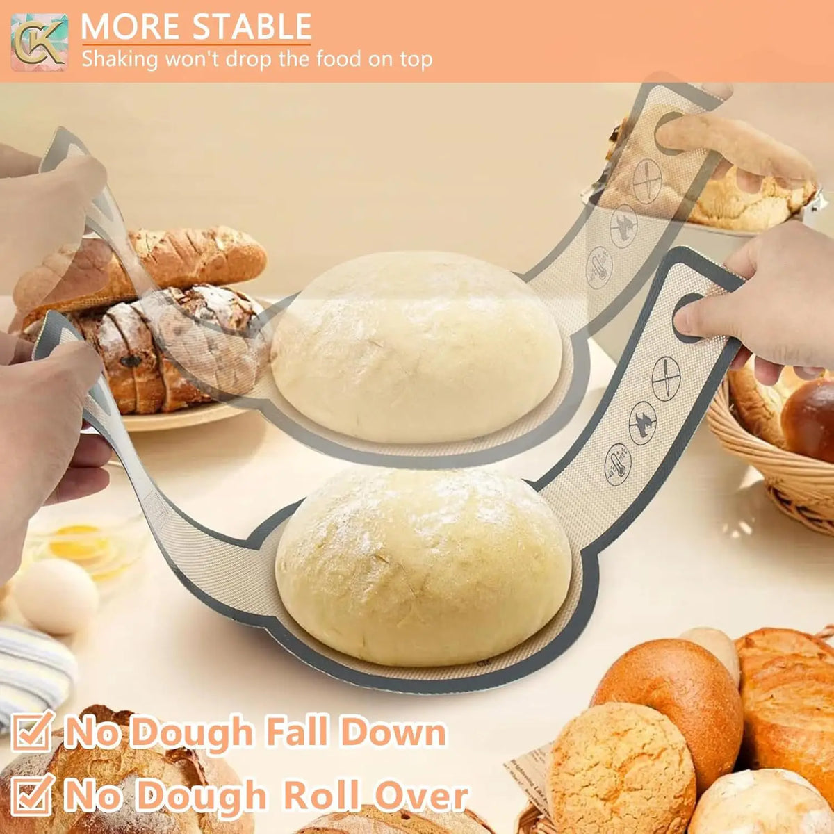 Pack Silicone Sourdough Bread Sling - 2 Pack